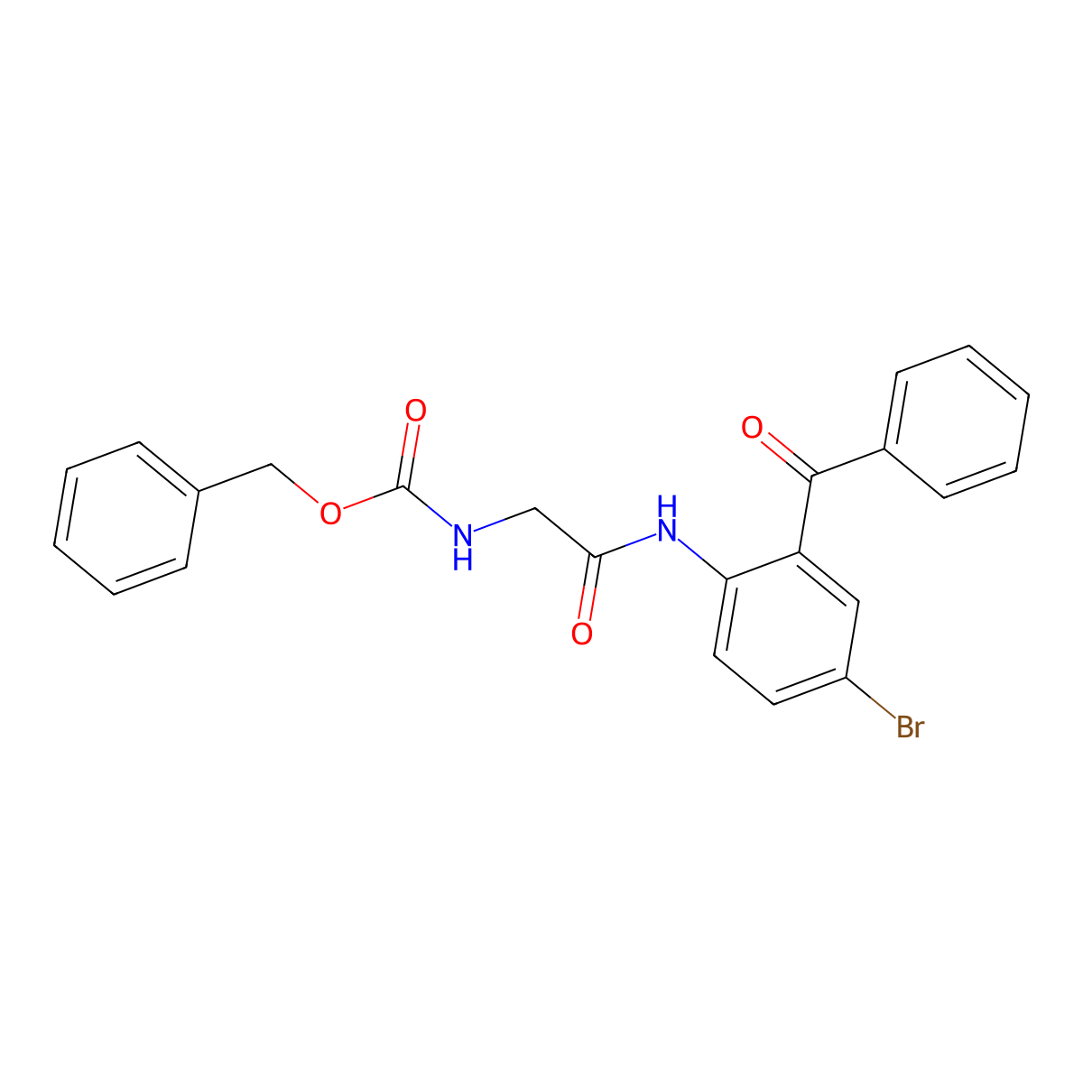 [(2-Benzoyl-4-bromo-phenylcarbamoyl)-methyl]-carbamic acid benzyl ester molecular structure, CAS 313268-03-0