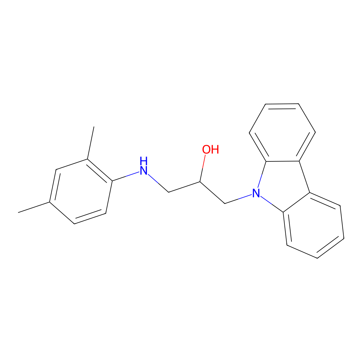 1-(9H-carbazol-9-yl)-3-[(2,4-dimethylphenyl)amino]propan-2-ol molecular structure, CAS 313268-26-7