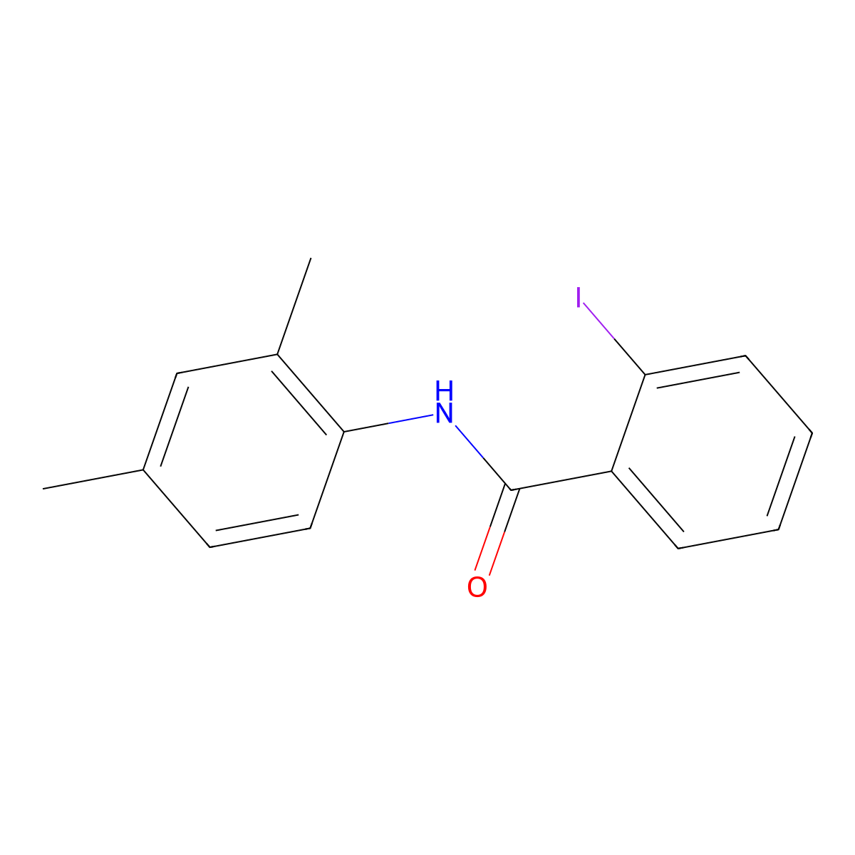 N-(2,4-dimethylphenyl)-2-iodobenzamide molecular structure, CAS 313268-51-8