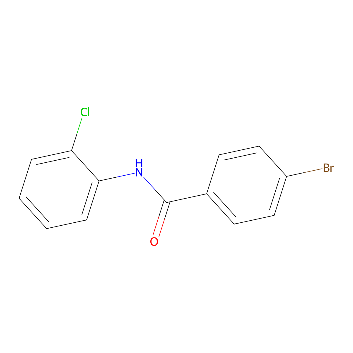 4-bromo-N-(2-chlorophenyl)benzamide molecular structure, CAS 313268-56-3