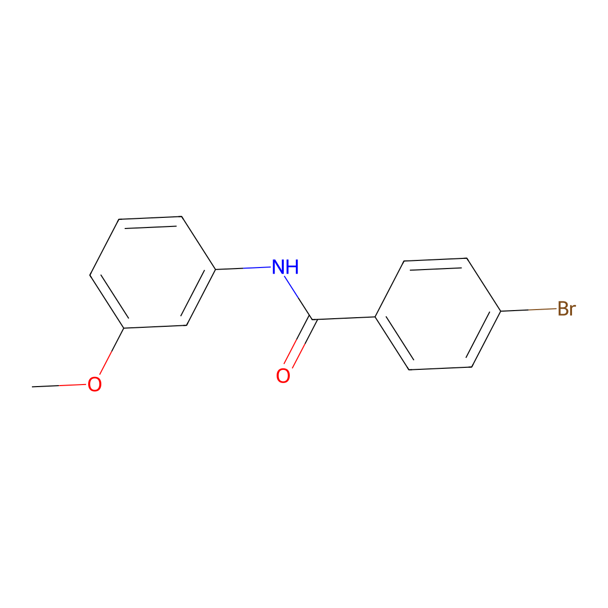 4-bromo-N-(3-methoxyphenyl)benzamide molecular structure, CAS 313268-57-4