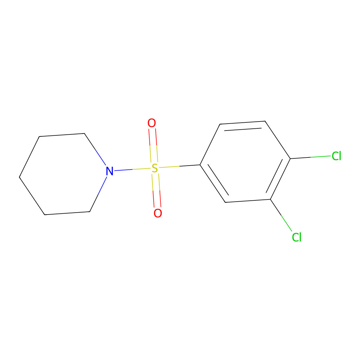 1-[(3,4-Dichlorophenyl)sulfonyl]piperidine molecular structure, CAS 313268-71-2