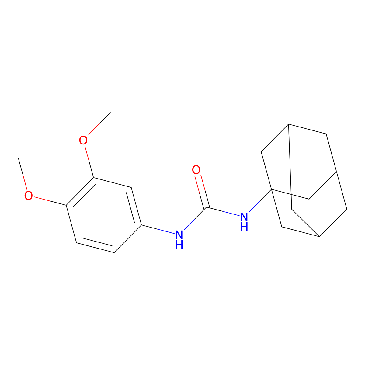 1-(1-Adamantyl)-3-(3,4-dimethoxyphenyl)urea molecular structure, CAS 313269-09-9