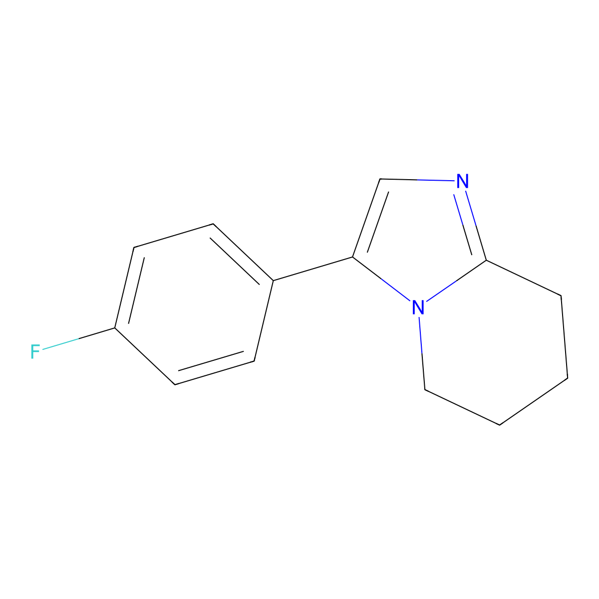 3-(4-Fluorophenyl)-5,6,7,8-tetrahydroimidazo[1,2-a]pyridine molecular structure, CAS 313273-56-2