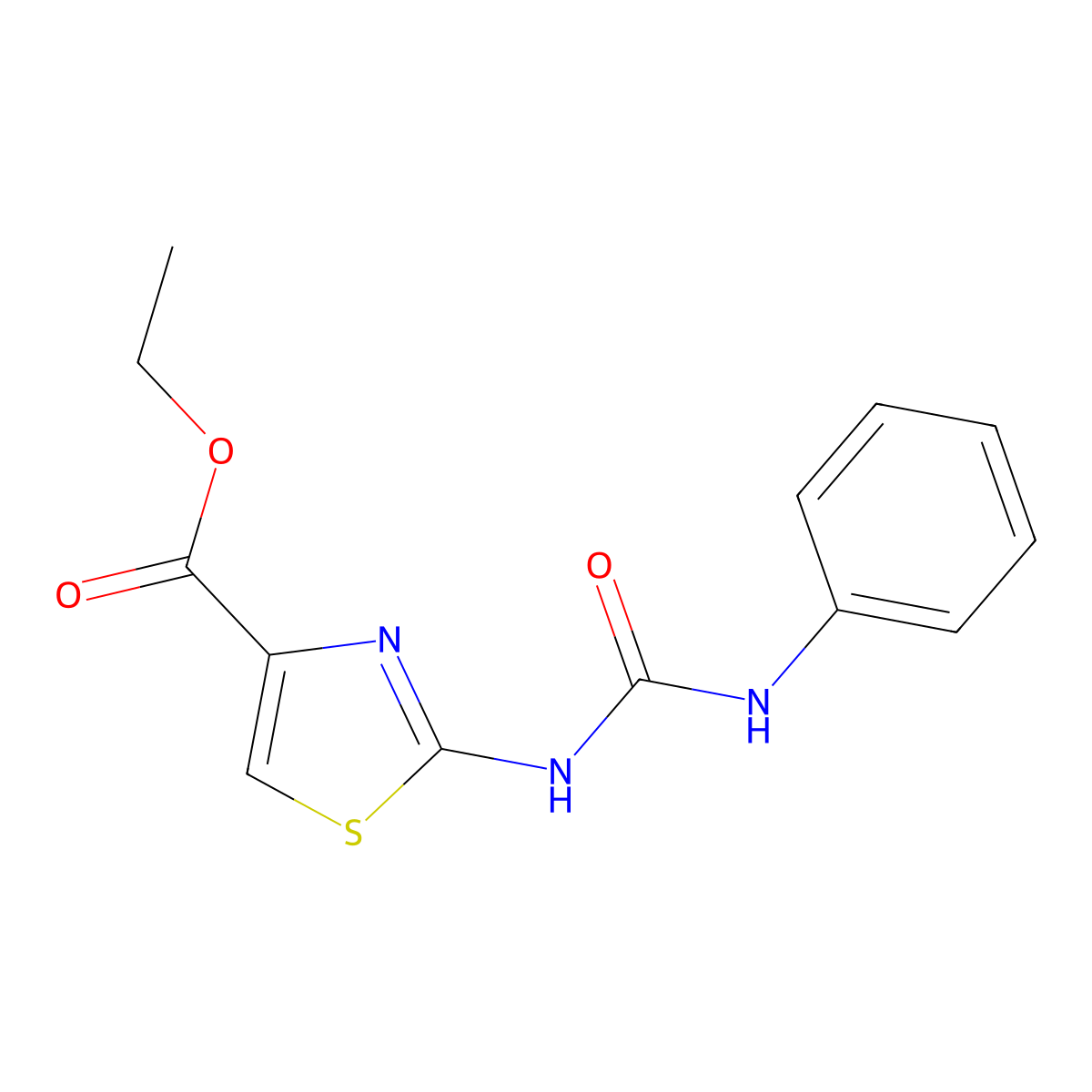Ethyl 2-(3-phenylureido)thiazole-4-carboxylate molecular structure, CAS 313273-81-3