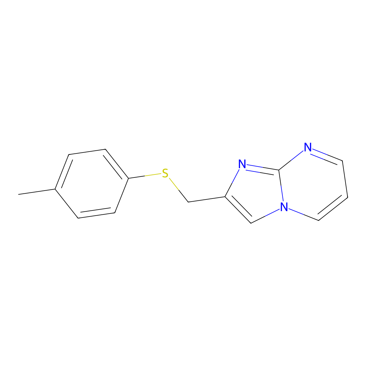 2-((p-Tolylthio)methyl)imidazo[1,2-a]pyrimidine molecular structure, CAS 313274-33-8