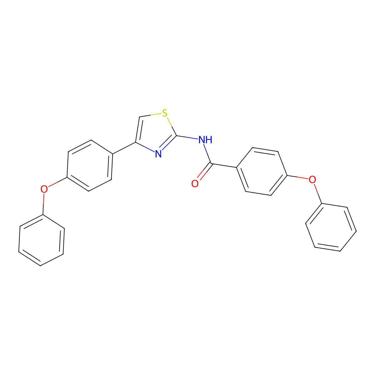 4-phenoxy-N-[4-(4-phenoxyphenyl)-1,3-thiazol-2-yl]benzamide molecular structure, CAS 313274-53-2