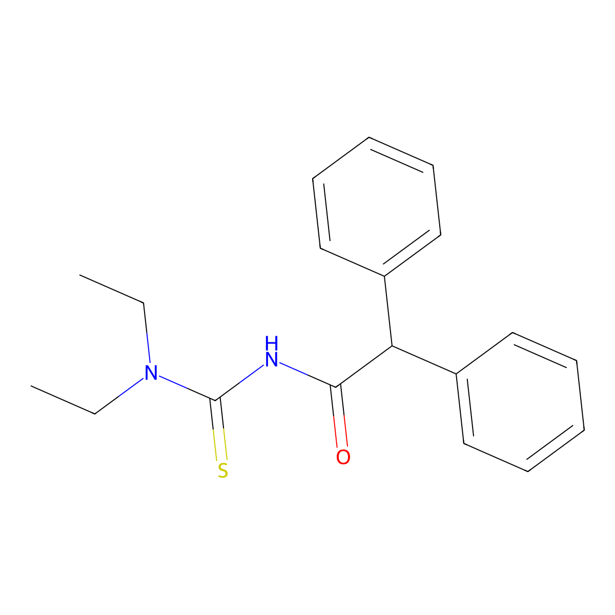 N-(diethylcarbamothioyl)-2,2-diphenylacetamide molecular structure, CAS 313274-66-7