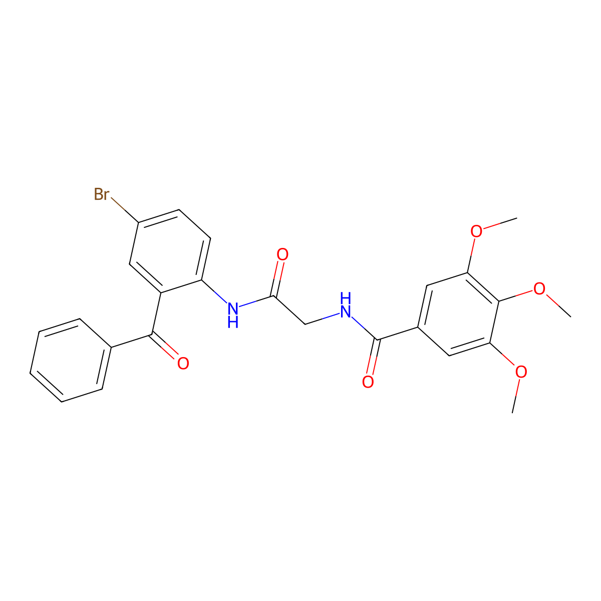N-[2-(2-benzoyl-4-bromoanilino)-2-oxoethyl]-3,4,5-trimethoxybenzamide molecular structure, CAS 313274-72-5
