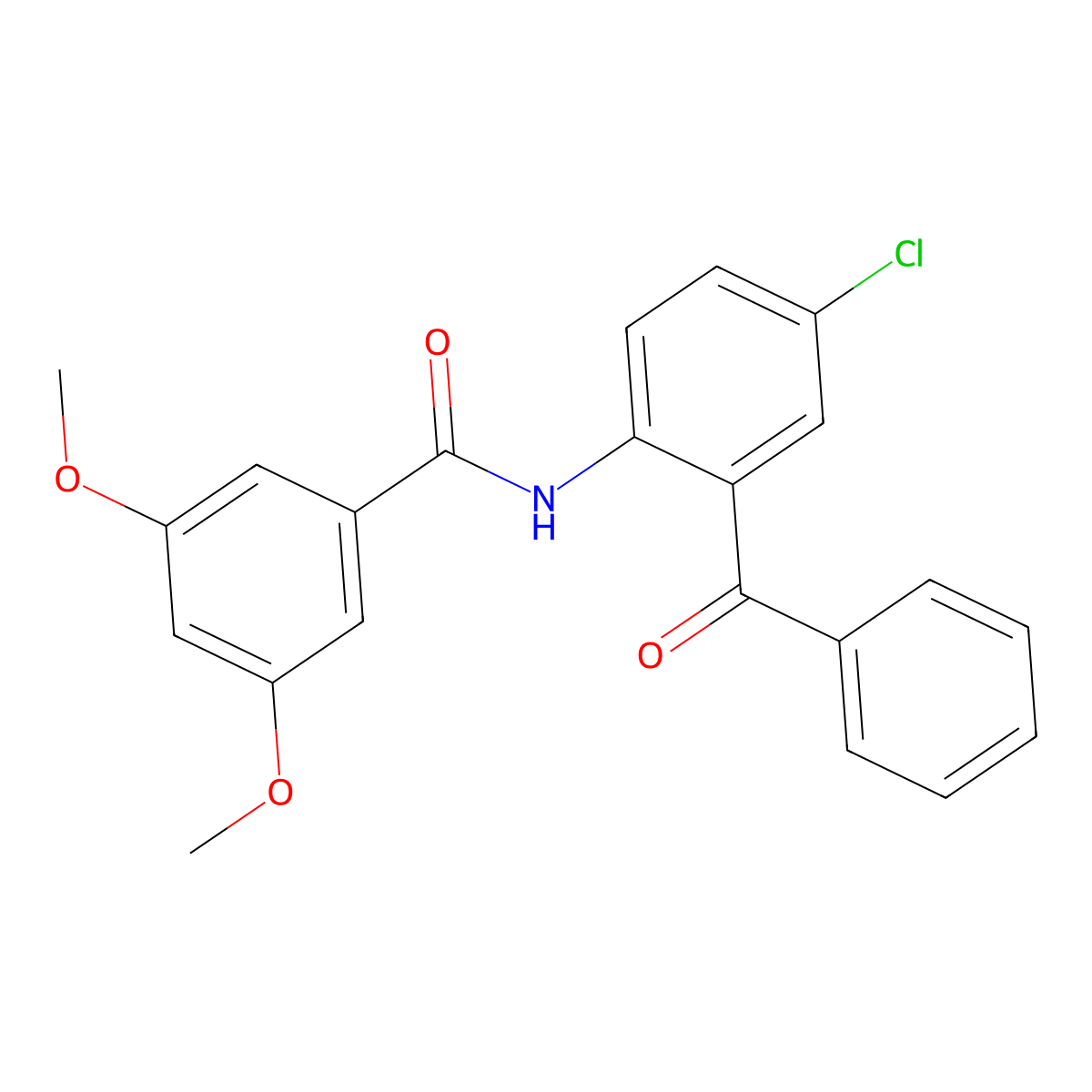 N-(2-benzoyl-4-chlorophenyl)-3,5-dimethoxybenzamide molecular structure, CAS 313274-80-5