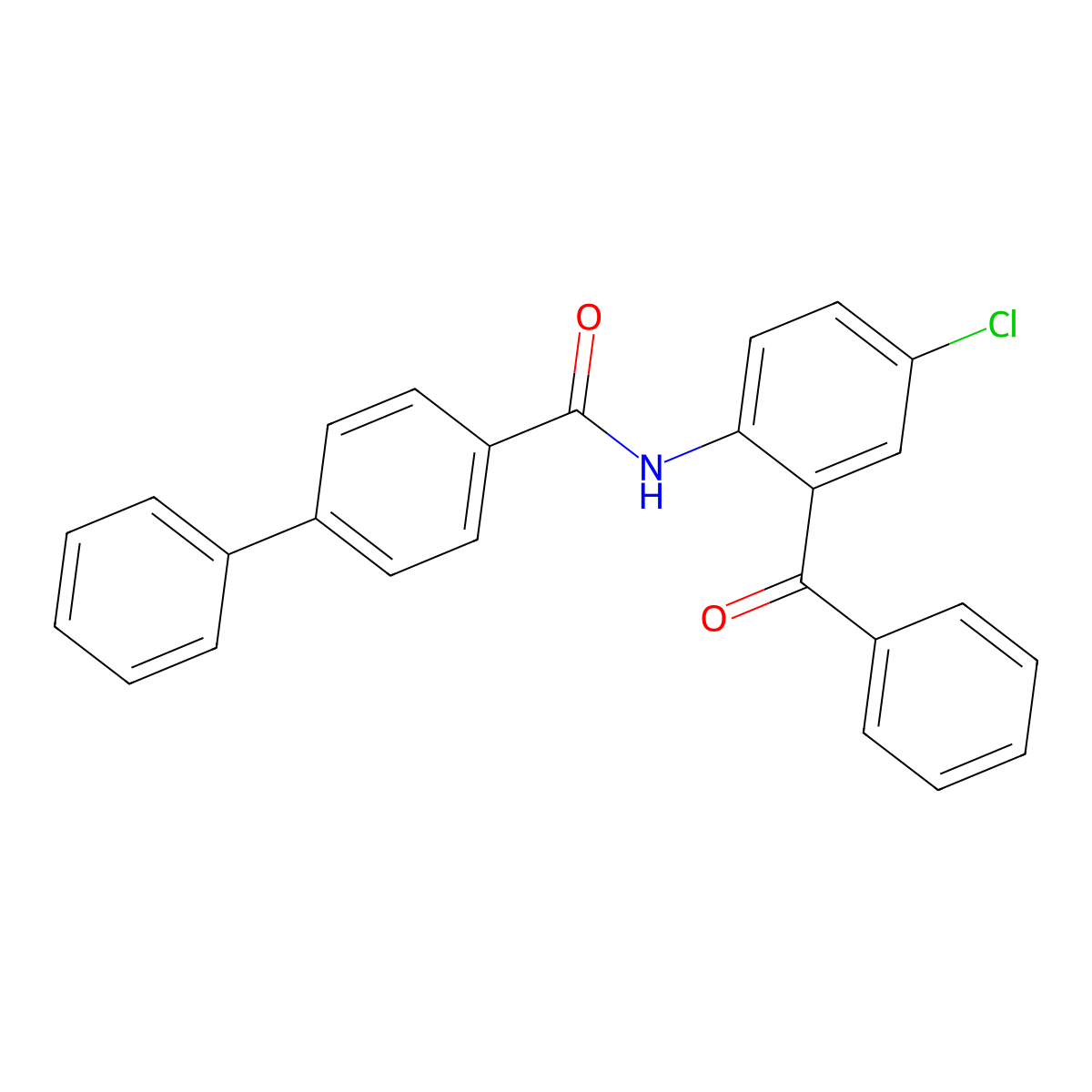 N-(2-benzoyl-4-chlorophenyl)-[1,1'-biphenyl]-4-carboxamide molecular structure, CAS 313274-81-6