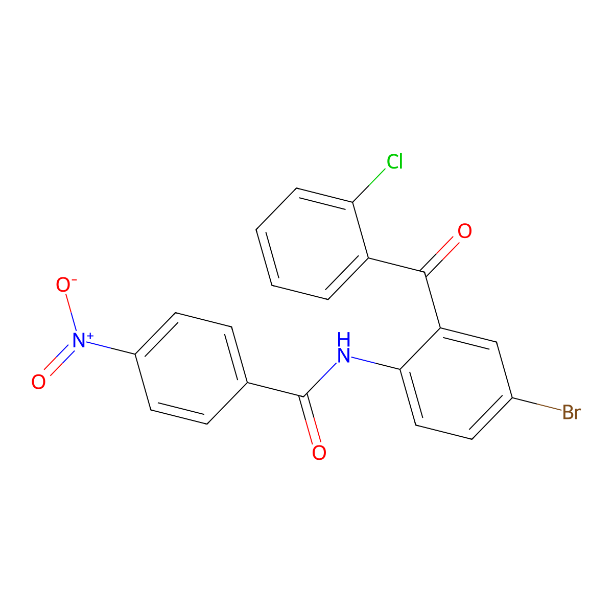 N-[4-bromo-2-(2-chlorobenzoyl)phenyl]-4-nitrobenzamide molecular structure, CAS 313274-82-7
