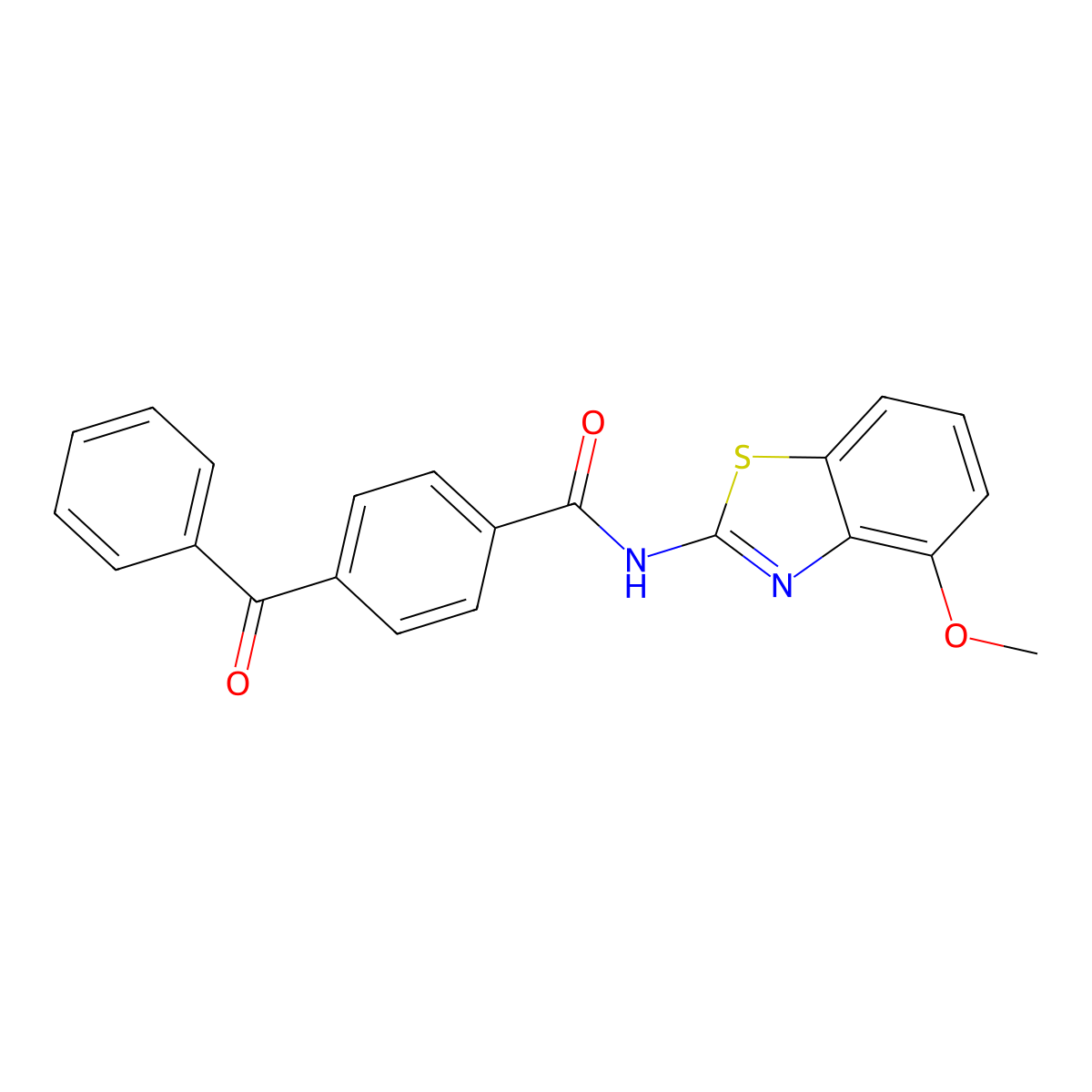 4-benzoyl-N-(4-methoxy-1,3-benzothiazol-2-yl)benzamide molecular structure, CAS 313274-83-8