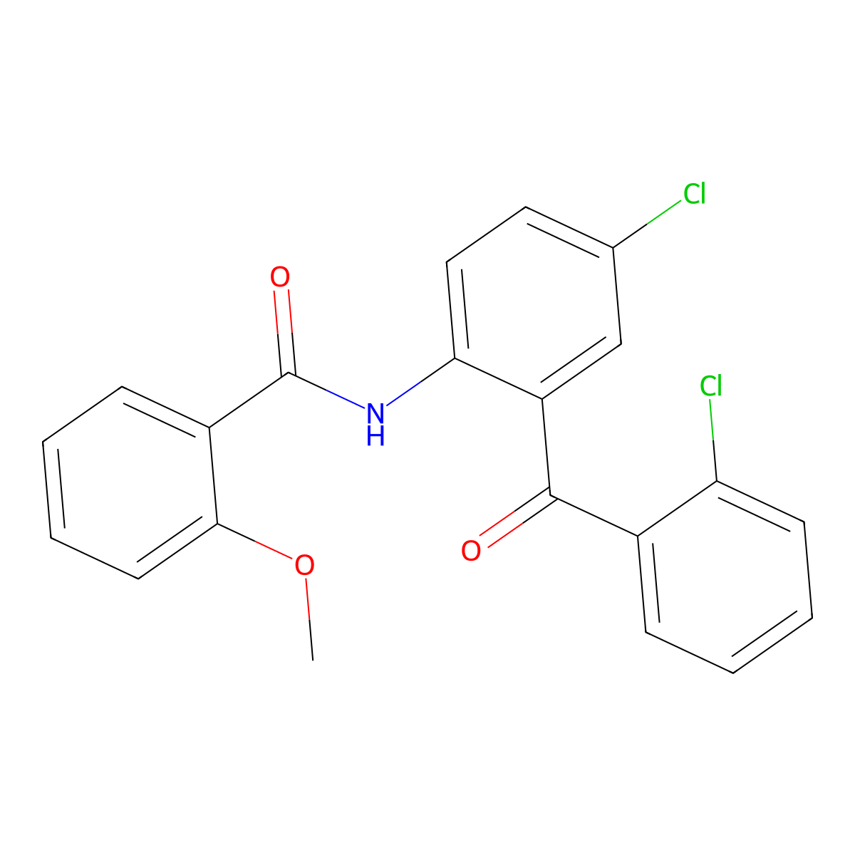 N-[4-chloro-2-(2-chlorobenzoyl)phenyl]-2-methoxybenzamide molecular structure, CAS 313274-85-0