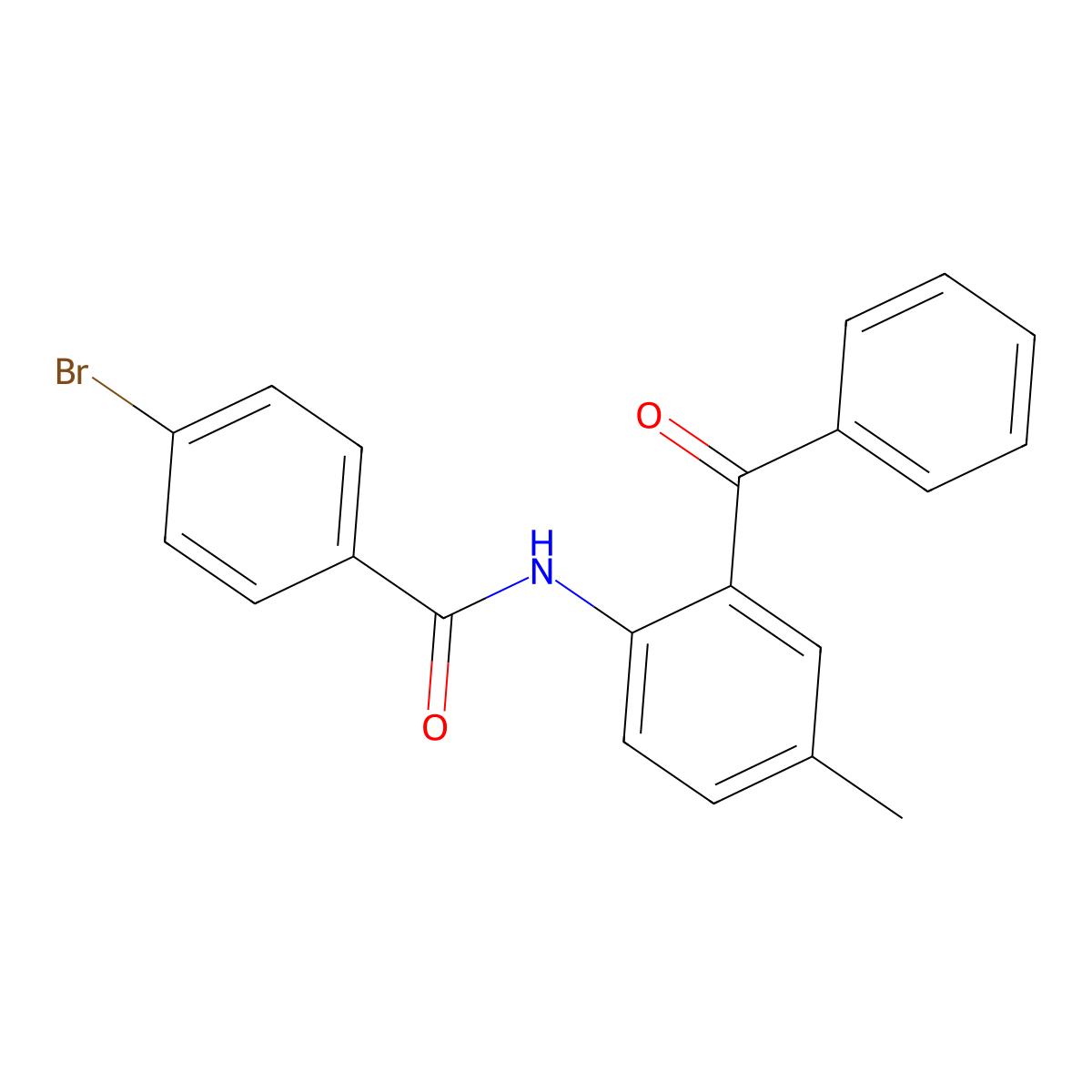 N-(2-benzoyl-4-methylphenyl)-4-bromobenzamide molecular structure, CAS 313274-86-1