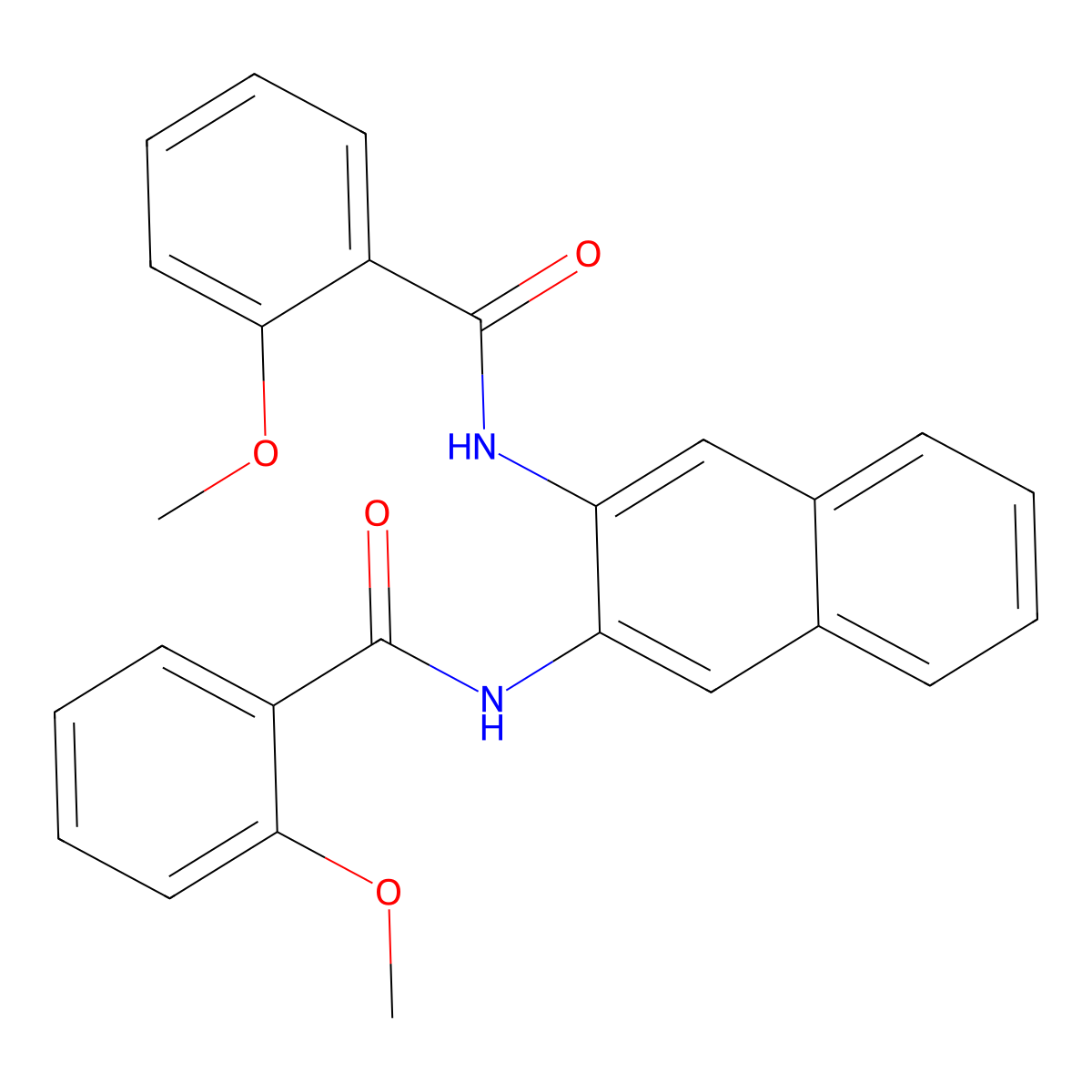 2-methoxy-N-[3-[(2-methoxybenzoyl)amino]naphthalen-2-yl]benzamide molecular structure, CAS 313275-02-4