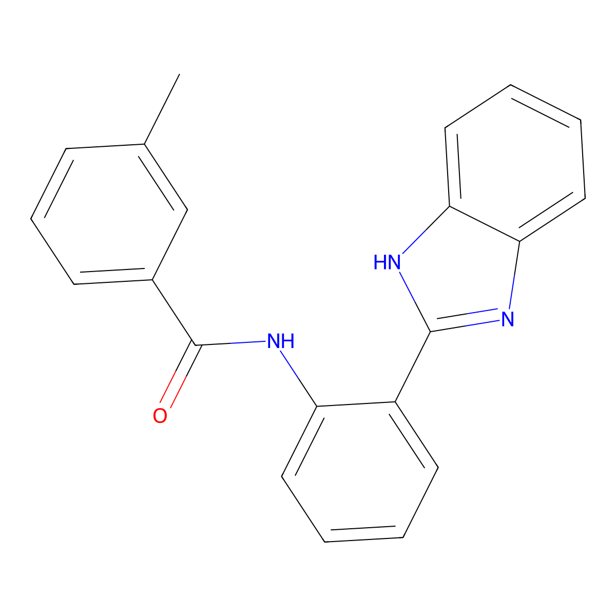 N-[2-(1H-benzimidazol-2-yl)phenyl]-3-methylbenzamide molecular structure, CAS 313275-14-8