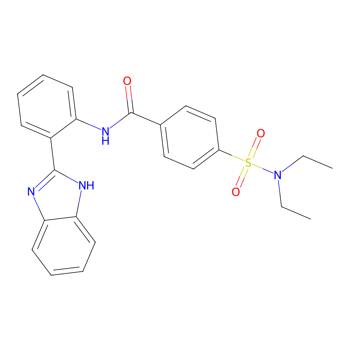 N-[2-(1H-benzimidazol-2-yl)phenyl]-4-(diethylsulfamoyl)benzamide molecular structure, CAS 313275-16-0