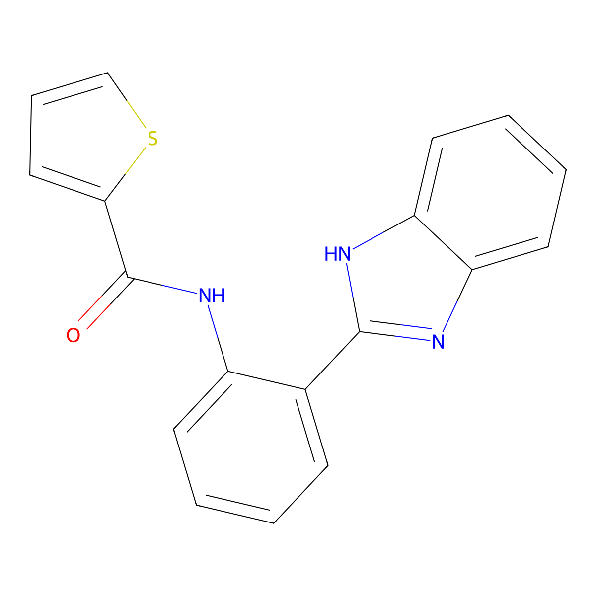 N-(2-(1H-benzo[d]imidazol-2-yl)phenyl)thiophene-2-carboxamide molecular structure, CAS 313275-17-1