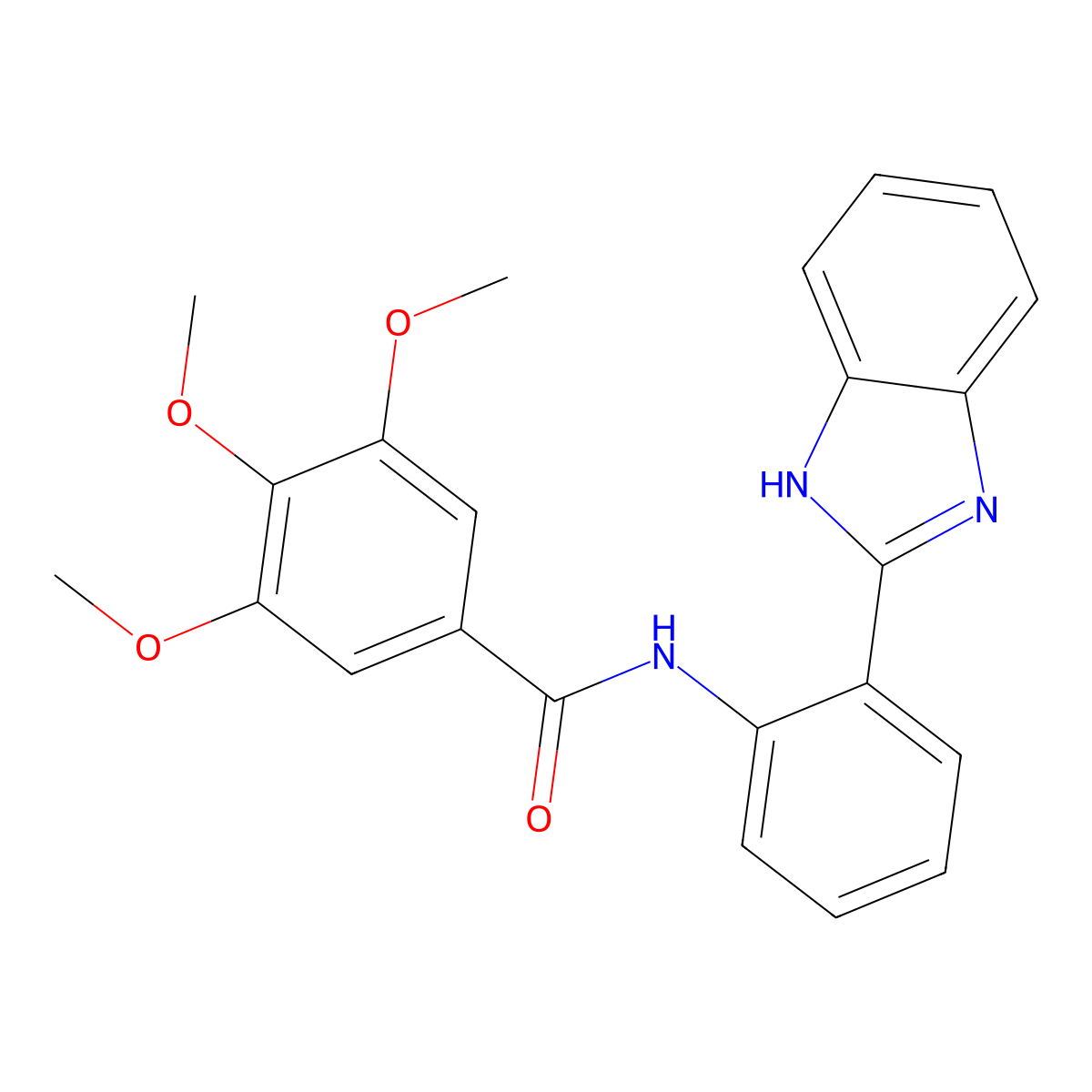 N-(2-(1H-benzo[d]imidazol-2-yl)phenyl)-3,4,5-trimethoxybenzamide molecular structure, CAS 313275-18-2