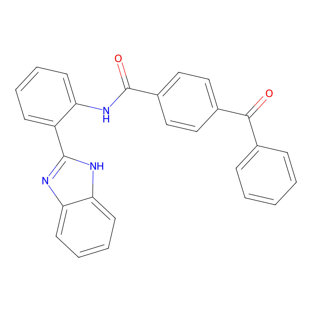 N-(2-(1H-benzo[d]imidazol-2-yl)phenyl)-4-benzoylbenzamide molecular structure, CAS 313275-21-7