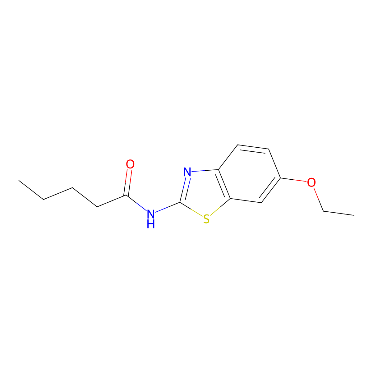 N-(6-ethoxy-1,3-benzothiazol-2-yl)pentanamide molecular structure, CAS 313275-25-1