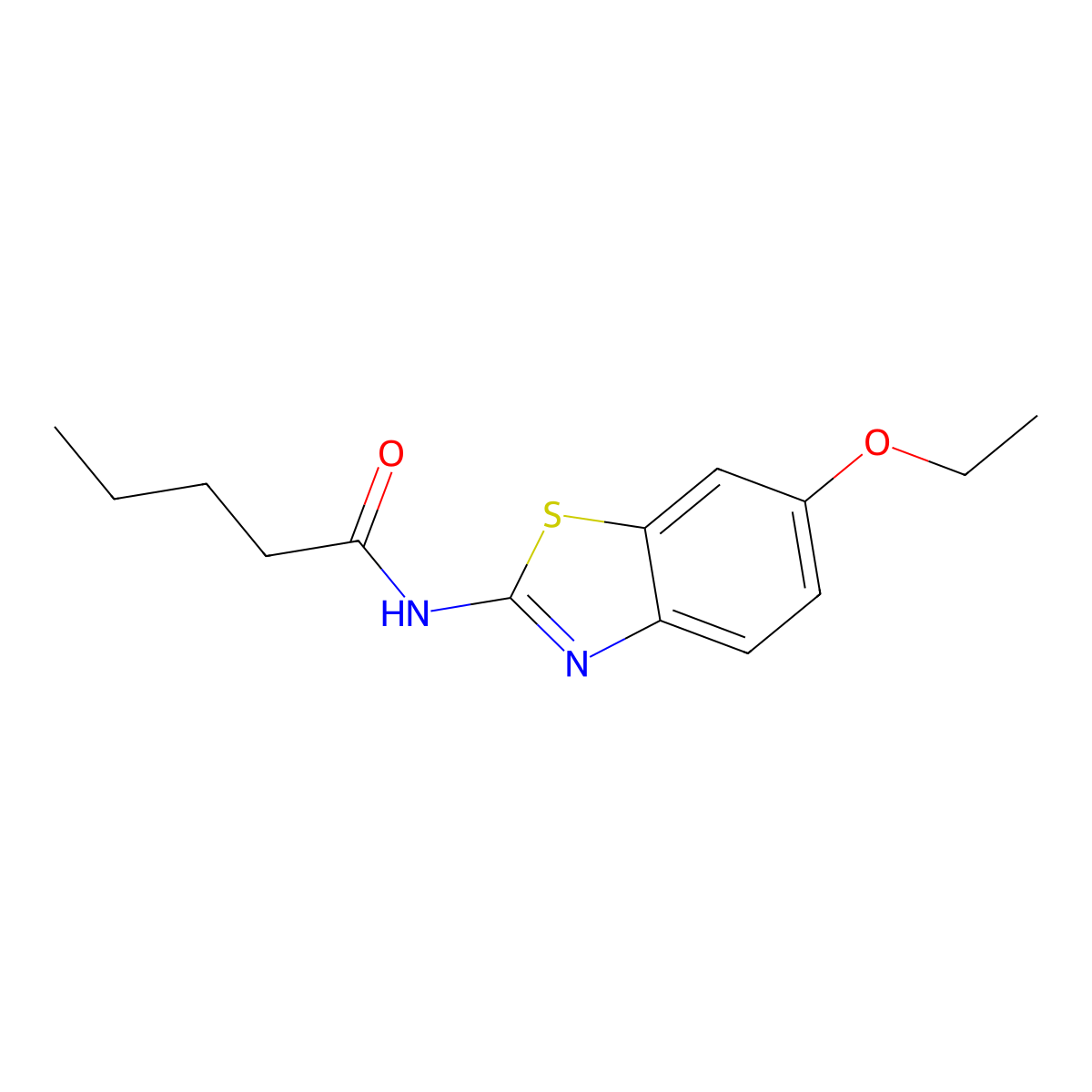 N-(6-ethoxy-1,3-benzothiazol-2-yl)pentanamide molecular structure, CAS 313275-25-1