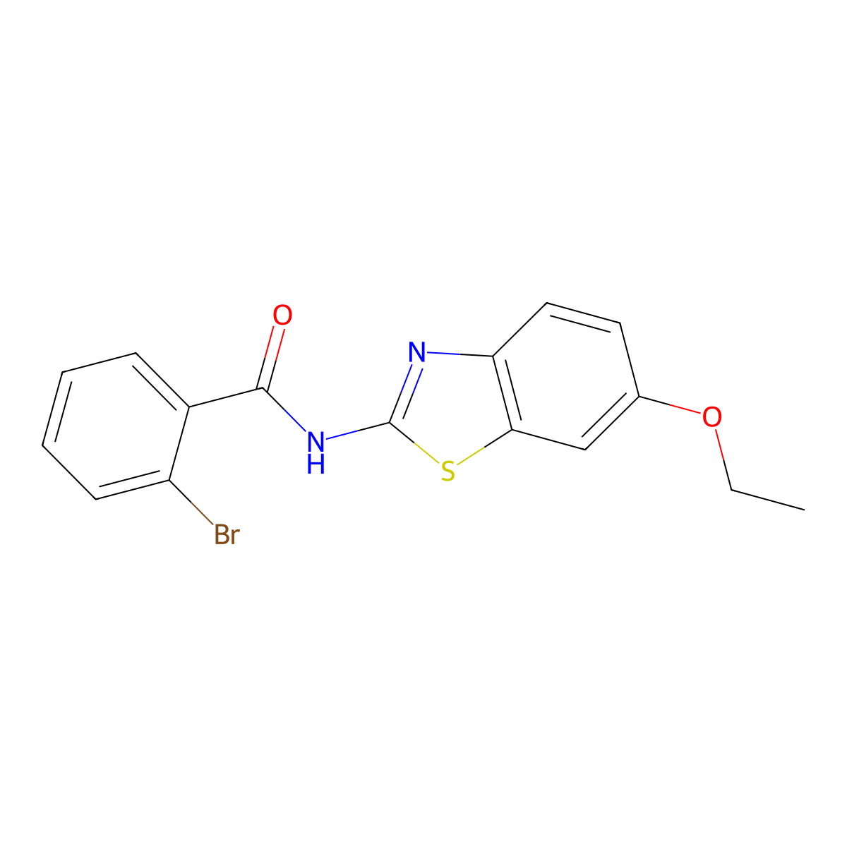 2-bromo-N-(6-ethoxy-1,3-benzothiazol-2-yl)benzamide molecular structure, CAS 313275-27-3