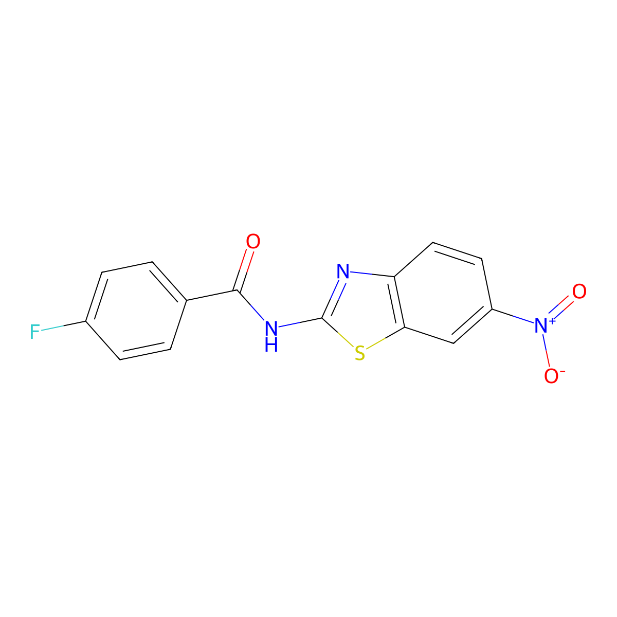 4-fluoro-N-(6-nitrobenzo[d]thiazol-2-yl)benzamide molecular structure, CAS 313275-82-0