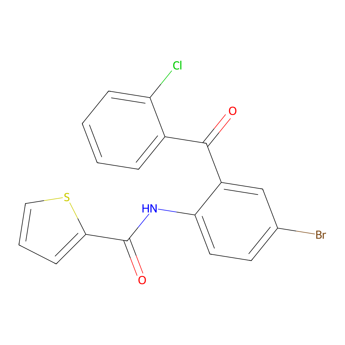 N-[4-bromo-2-(2-chlorobenzoyl)phenyl]thiophene-2-carboxamide molecular structure, CAS 313275-86-4