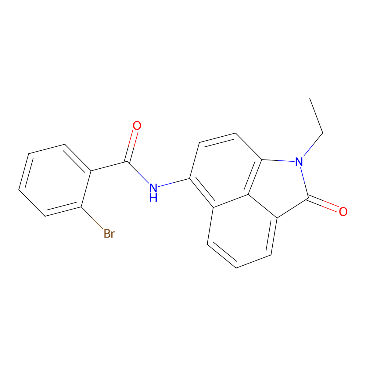 2-bromo-N-(1-ethyl-2-oxo-1,2-dihydrobenzo[cd]indol-6-yl)benzamide molecular structure, CAS 313275-95-5