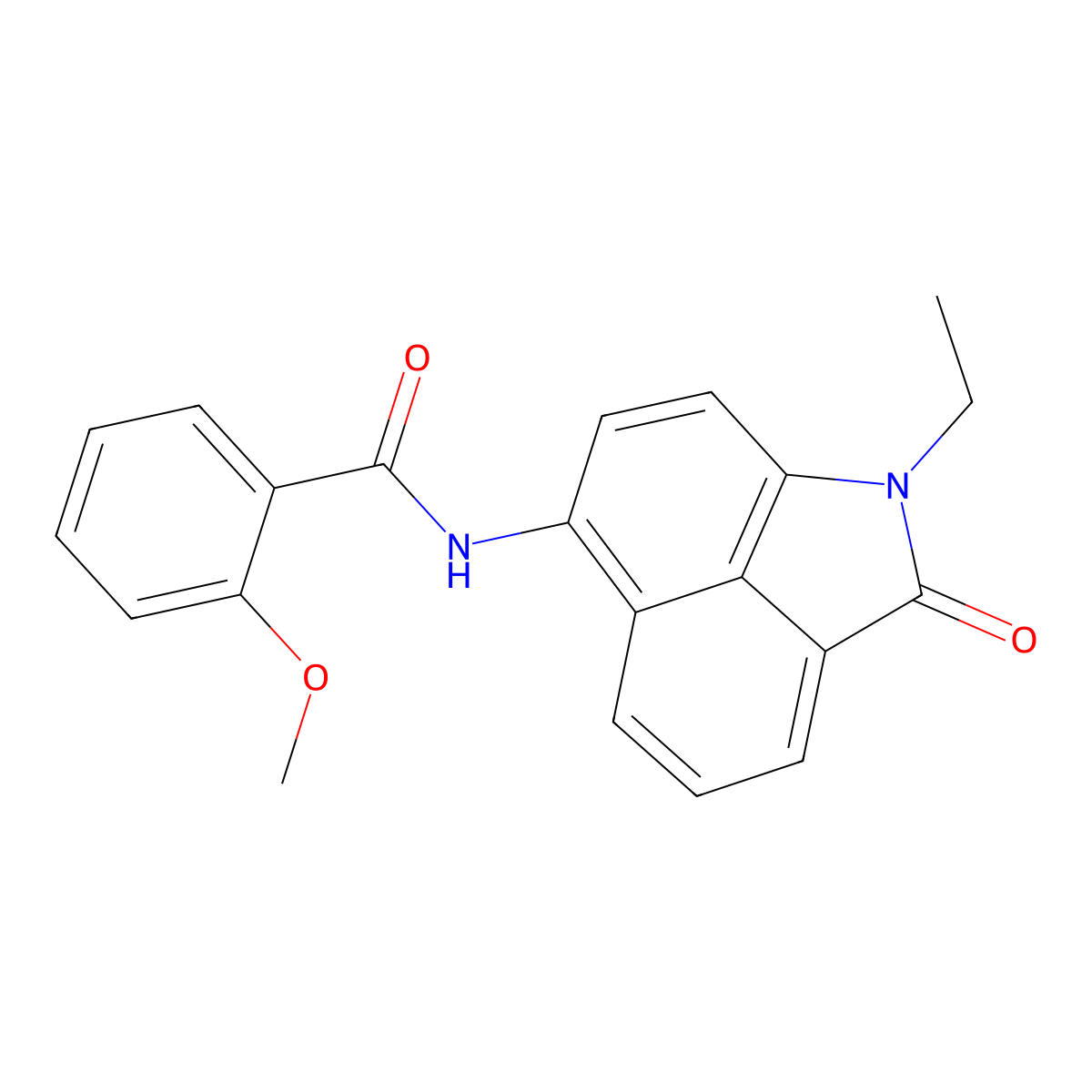 N-(1-ethyl-2-oxo-1,2-dihydrobenzo[cd]indol-6-yl)-2-methoxybenzamide molecular structure, CAS 313275-96-6