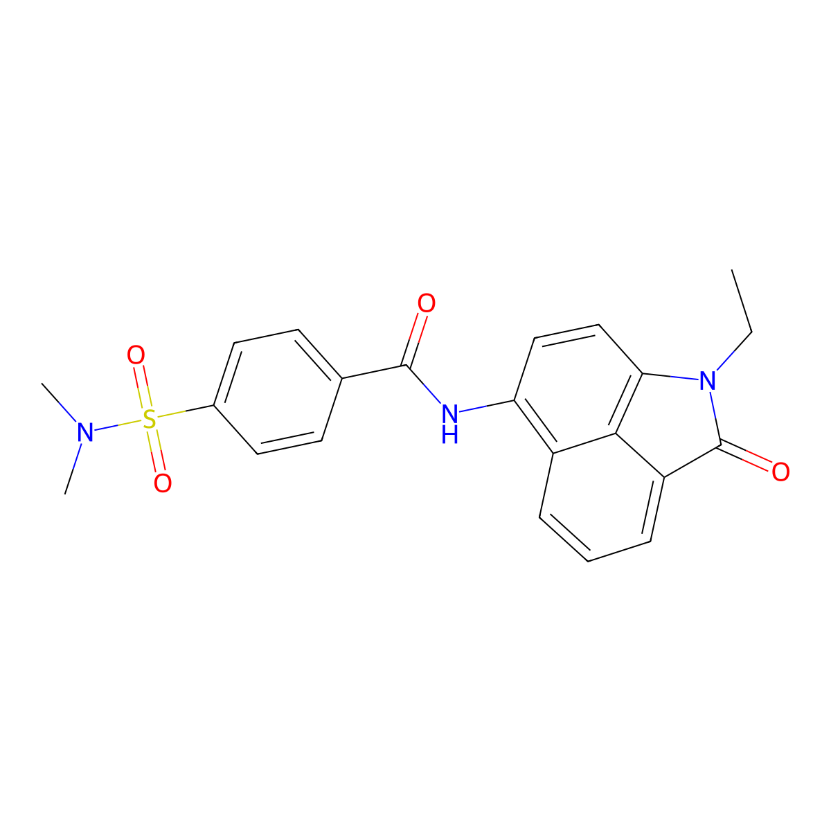 4-(dimethylsulfamoyl)-N-(1-ethyl-2-oxo-6-benzo[cd]indolyl)benzamide molecular structure, CAS 313276-00-5