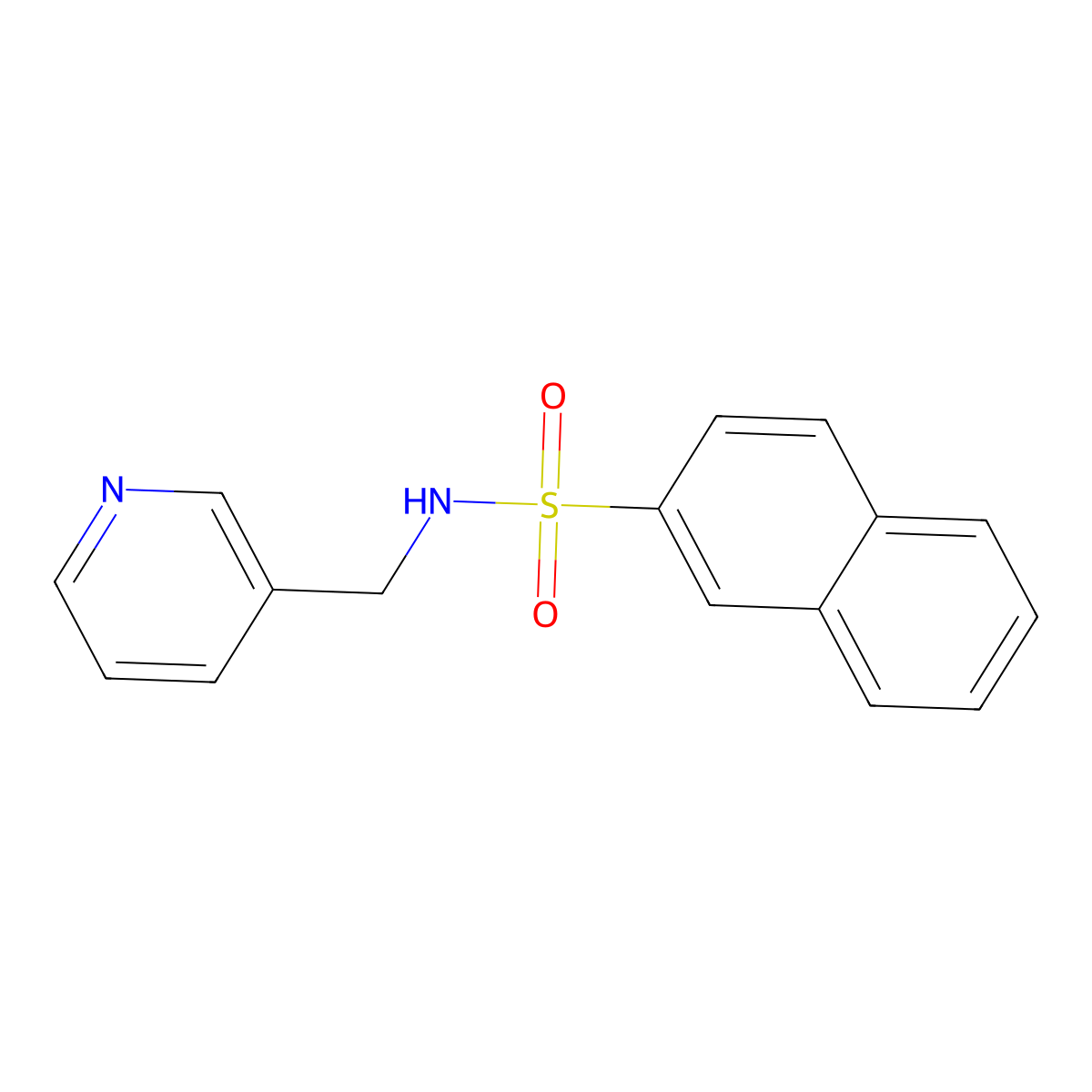 N-(pyridin-3-ylmethyl)naphthalene-2-sulfonamide molecular structure, CAS 313276-22-1