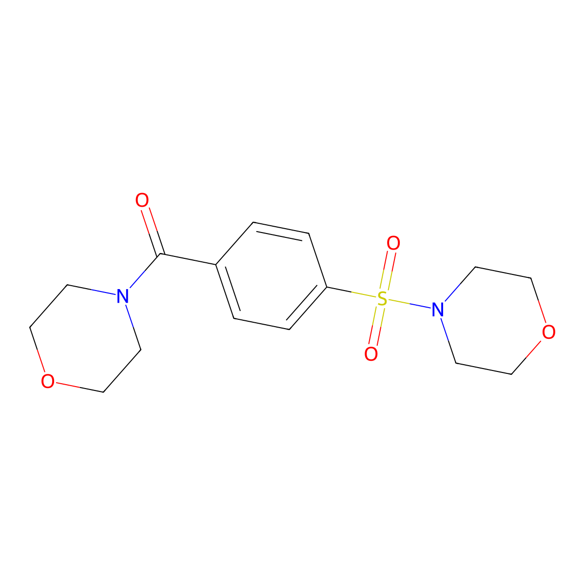 Morpholino(4-(morpholinosulfonyl)phenyl)methanone molecular structure, CAS 313276-52-7