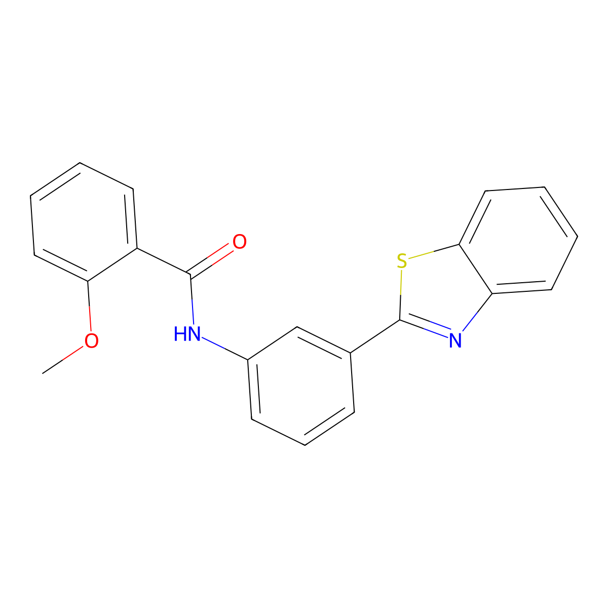 N-[3-(1,3-benzothiazol-2-yl)phenyl]-2-methoxybenzamide molecular structure, CAS 313276-63-0