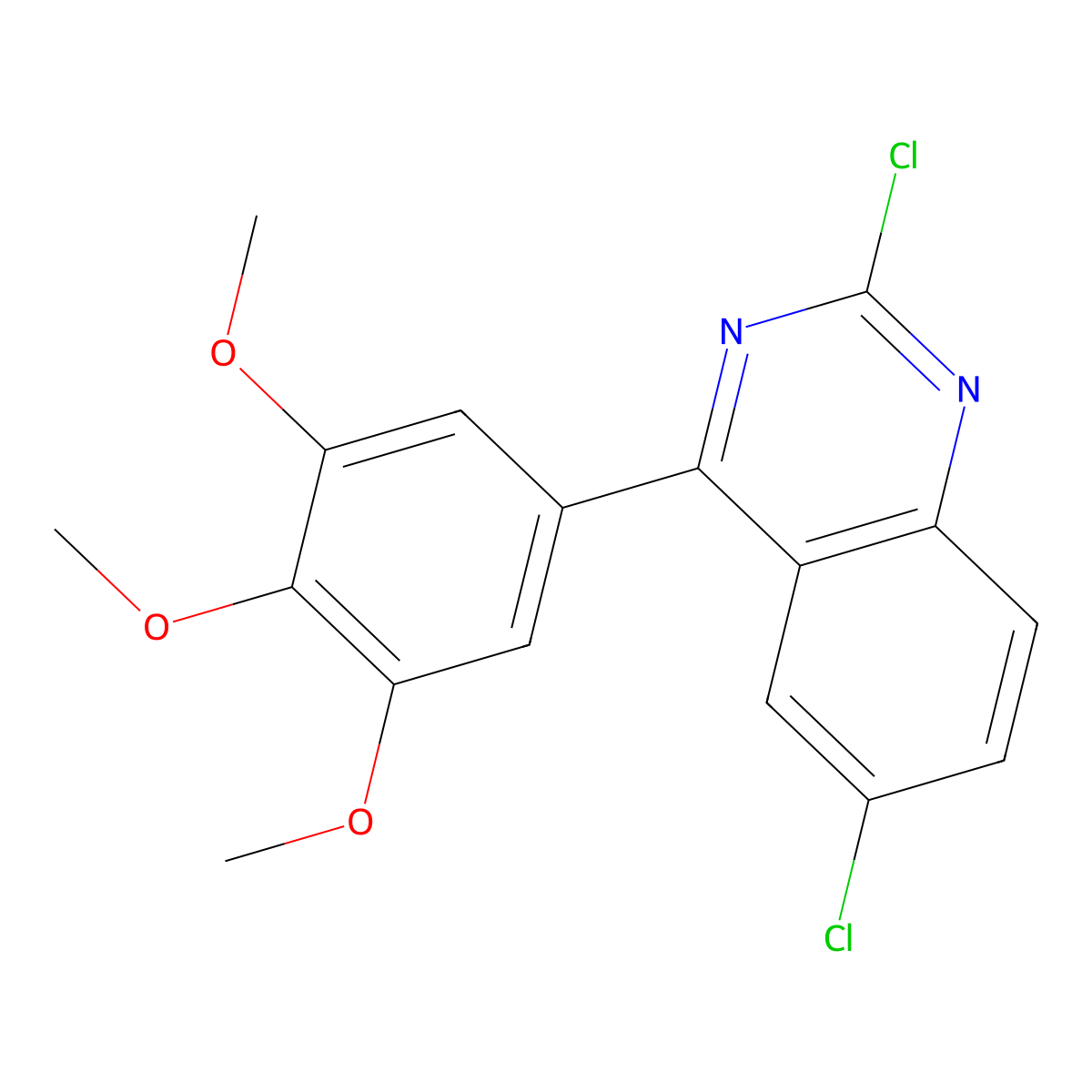 2,6-Dichloro-4-(3,4,5-trimethoxy-phenyl)-quinazoline molecular structure, CAS 313276-67-4