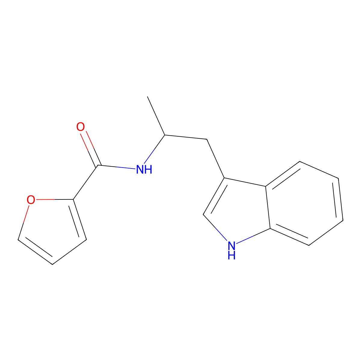 N-[1-(1H-indol-3-yl)propan-2-yl]furan-2-carboxamide molecular structure, CAS 313276-73-2