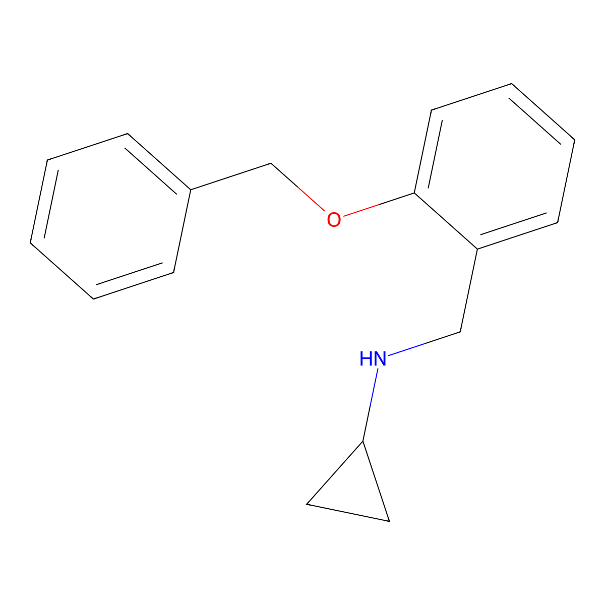 N-[(2-phenylmethoxyphenyl)methyl]cyclopropanamine molecular structure, CAS 313277-10-0