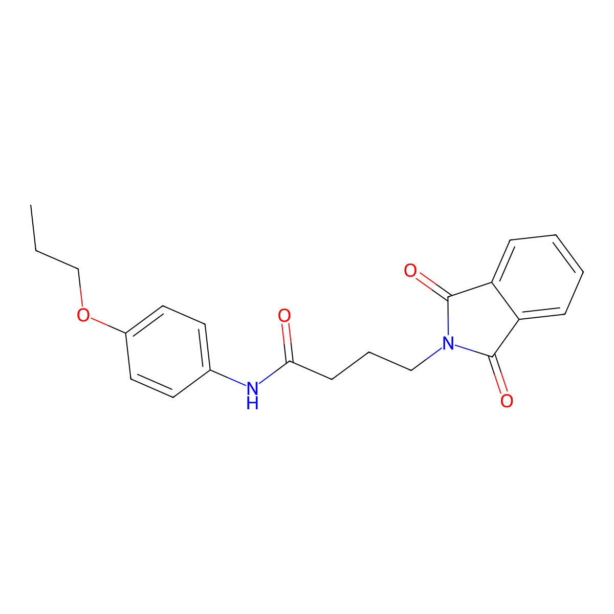 4-(1,3-dioxo-1,3-dihydro-2H-isoindol-2-yl)-N-(4-propoxyphenyl)butanamide molecular structure, CAS 313277-17-7