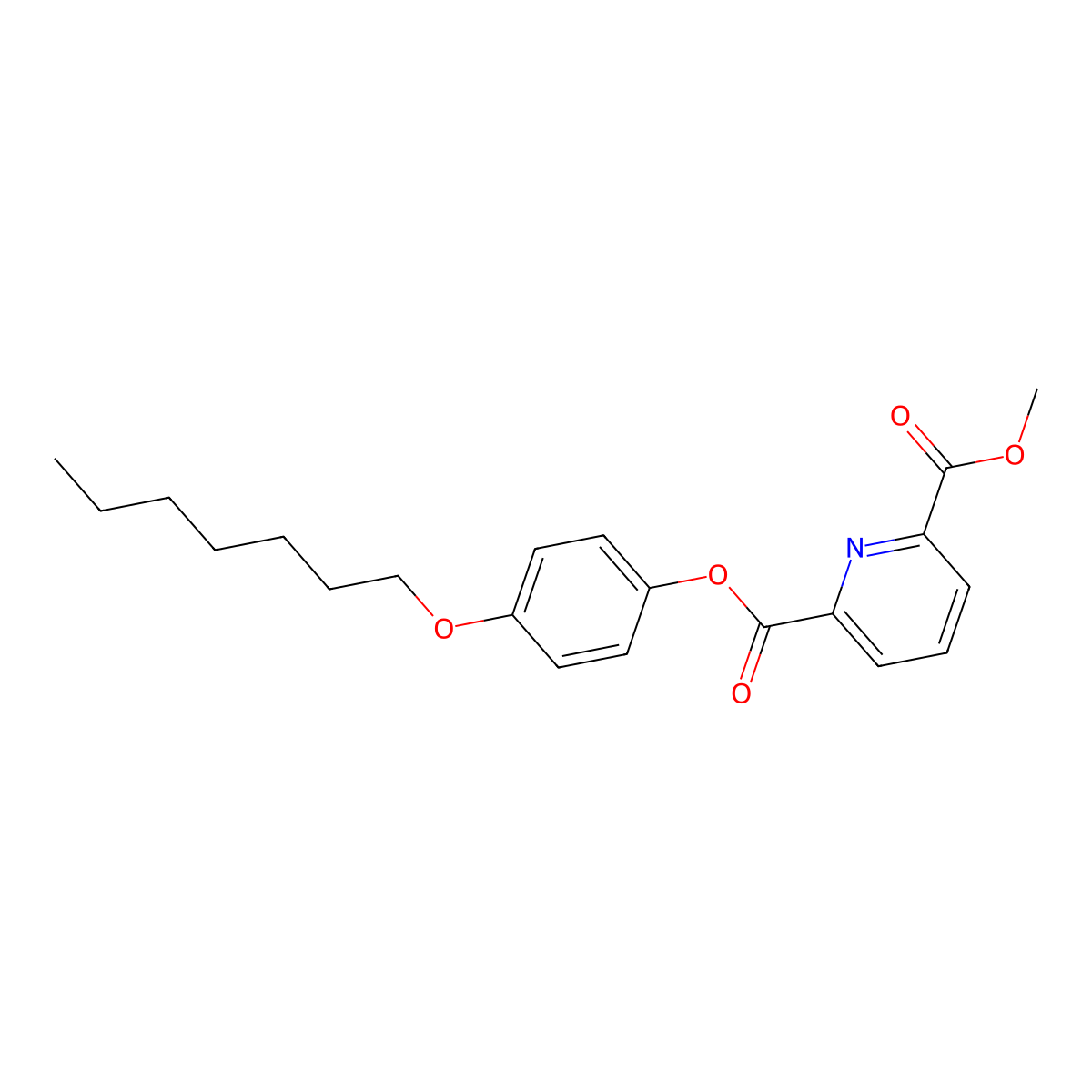 6-O-(4-heptoxyphenyl) 2-O-methyl pyridine-2,6-dicarboxylate molecular structure, CAS 313277-19-9