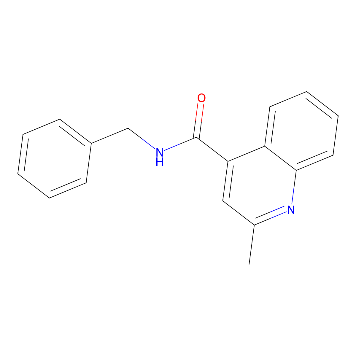 N-benzyl-2-methylquinoline-4-carboxamide molecular structure, CAS 313277-47-3