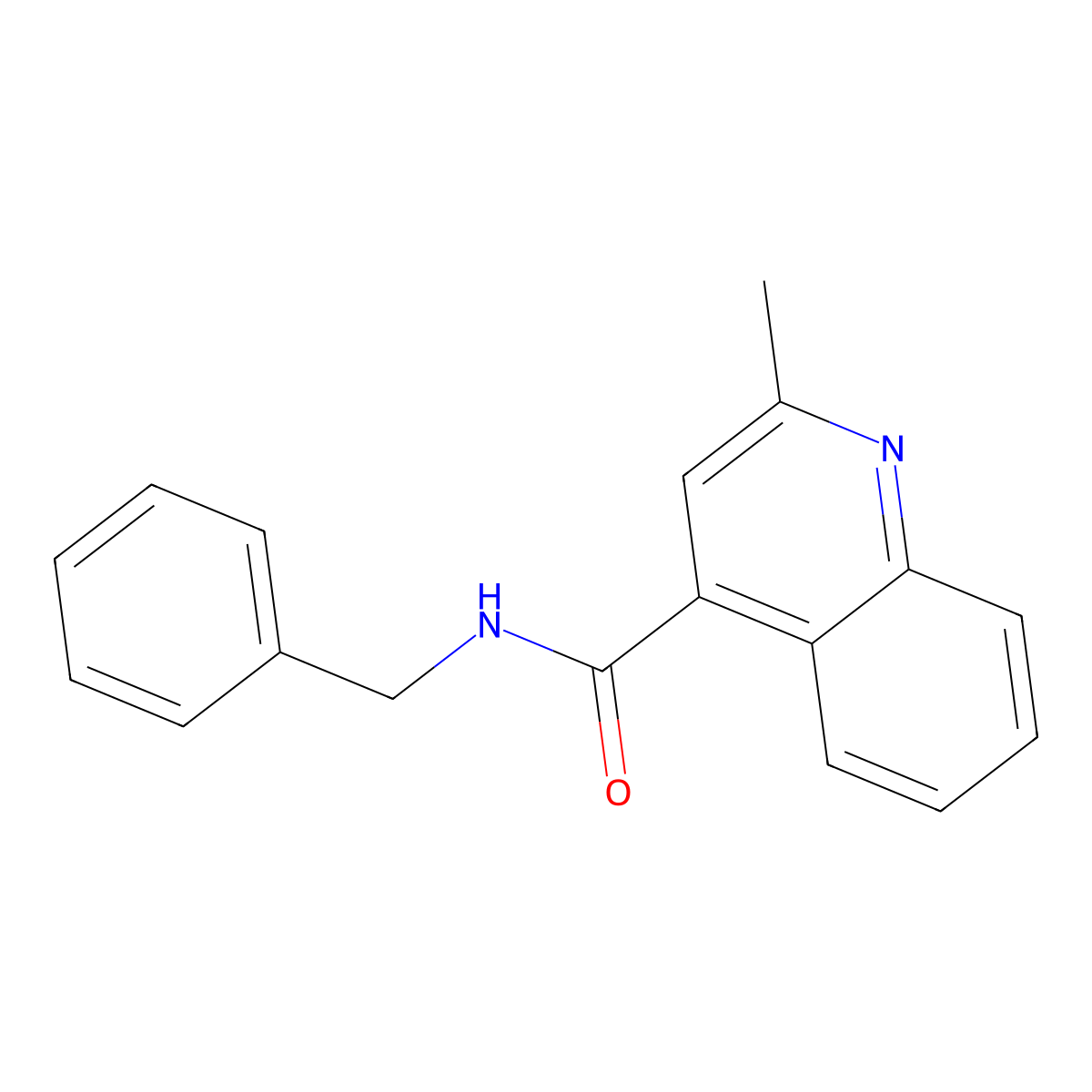 N-benzyl-2-methylquinoline-4-carboxamide molecular structure, CAS 313277-47-3