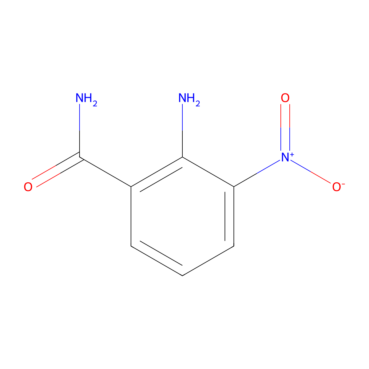 2-Amino-3-nitrobenzamide molecular structure, CAS 313279-12-8
