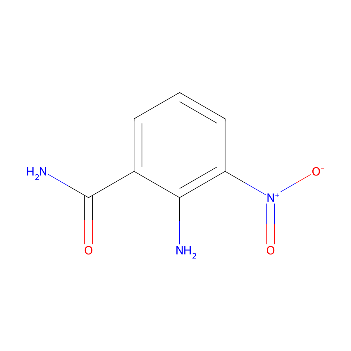 2-Amino-3-nitrobenzamide molecular structure, CAS 313279-12-8