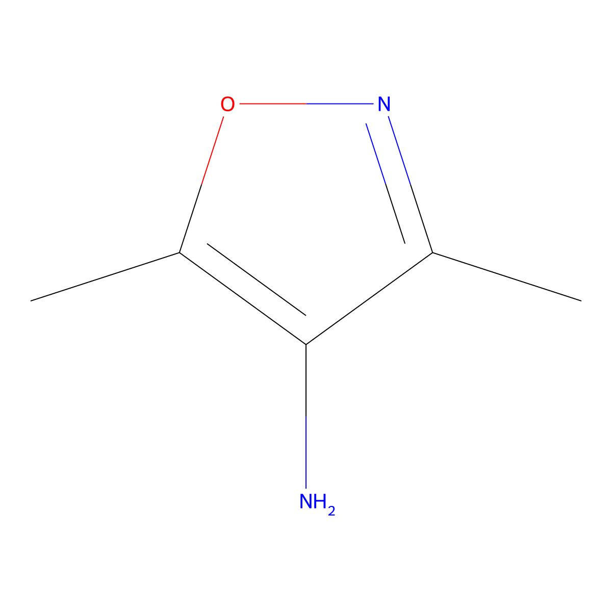 4-Amino-3,5-dimethylisoxazole molecular structure, CAS 31329-64-3