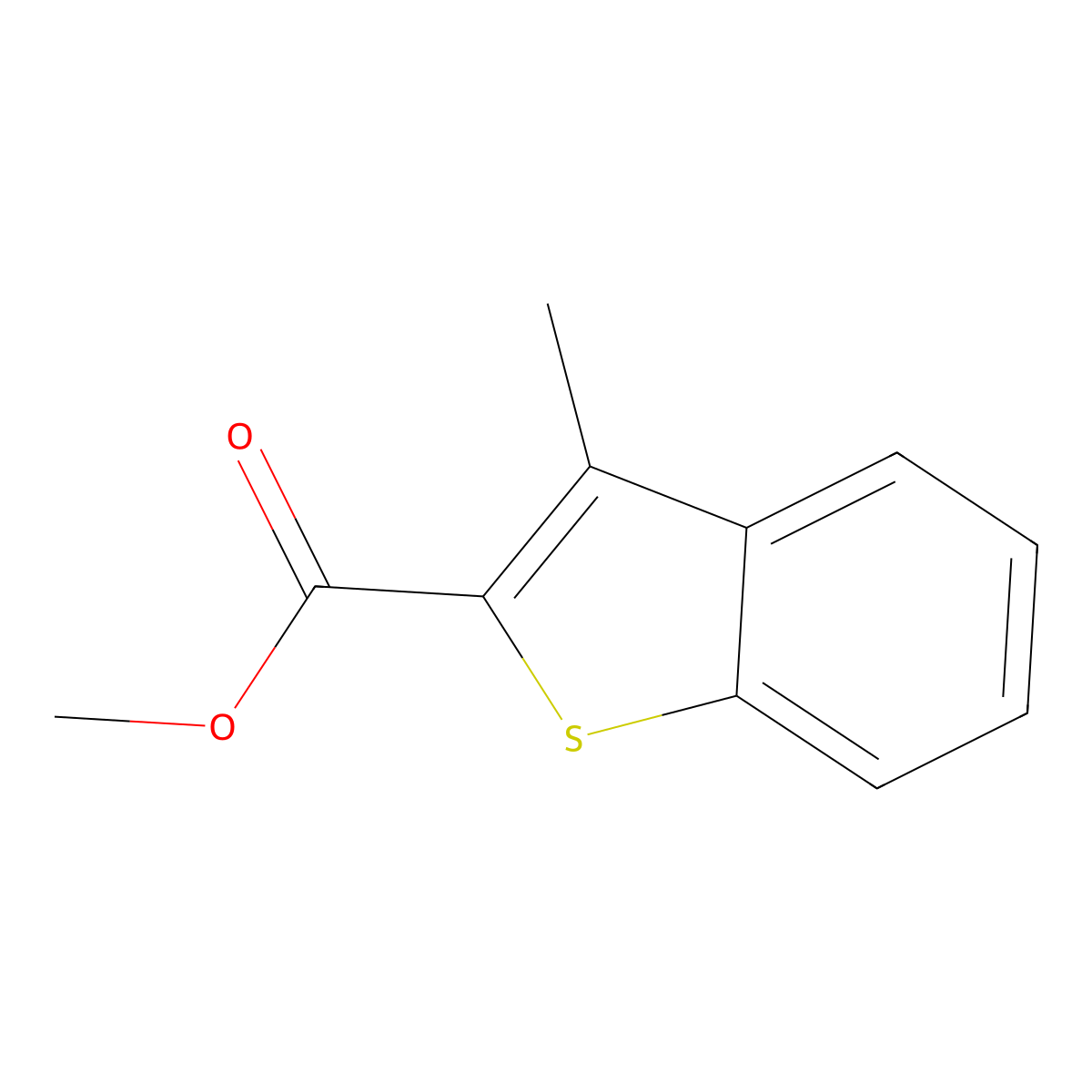 Methyl 3-methylbenzo[b]thiophene-2-carboxylate molecular structure, CAS 3133-81-1