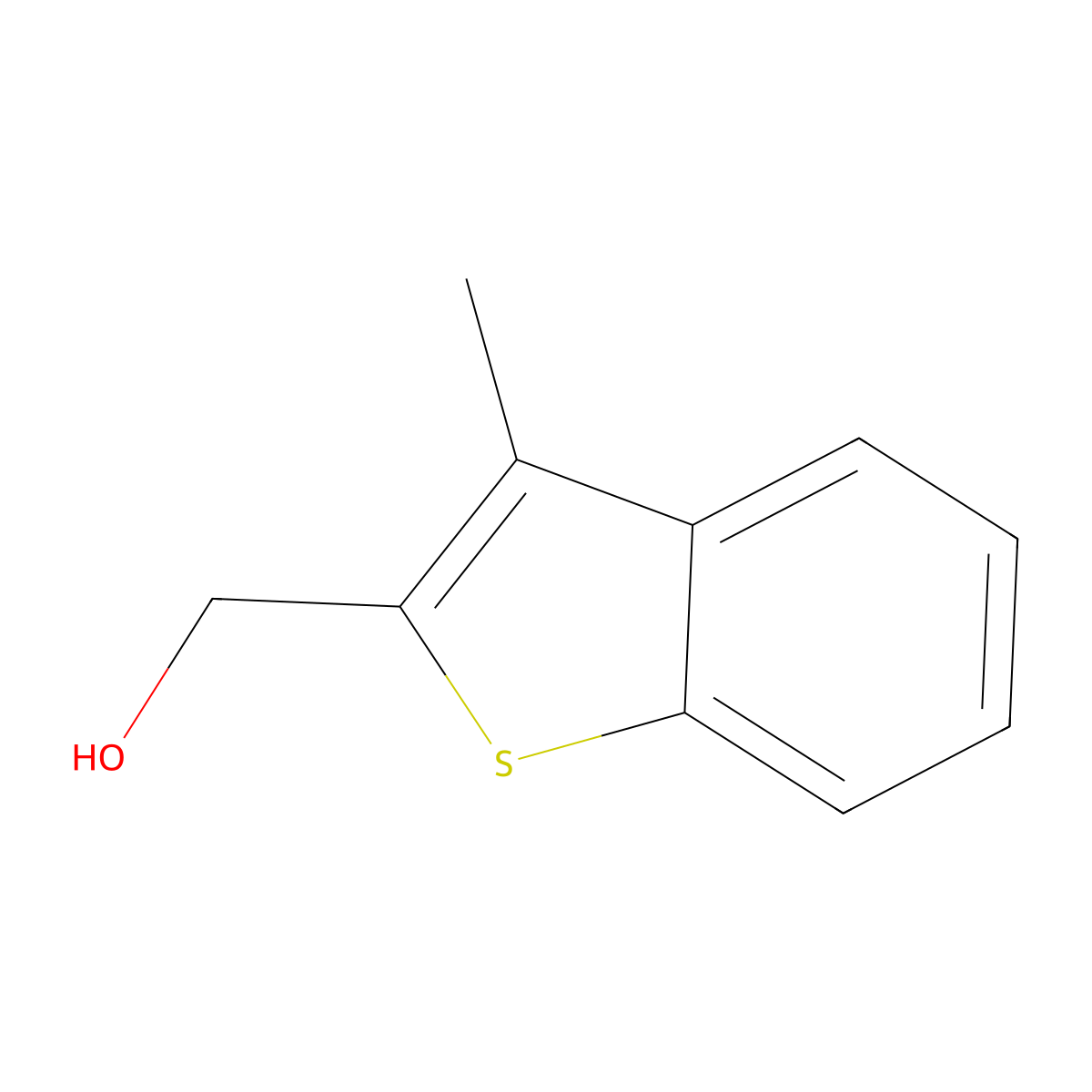 3-Methylbenzo(b)thiophene-2-methanol molecular structure, CAS 3133-88-8