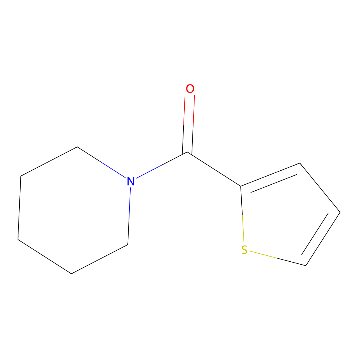 1-(2-Thienylcarbonyl)piperidine molecular structure, CAS 31330-58-2