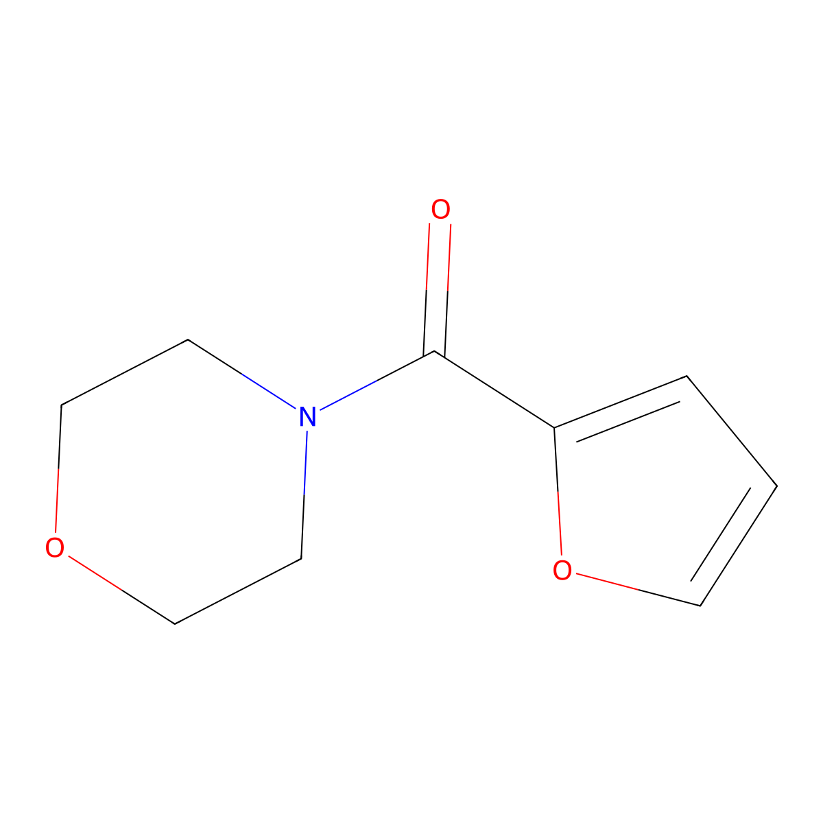 2-Furancarboxylic acid, morpholide molecular structure, CAS 31330-59-3